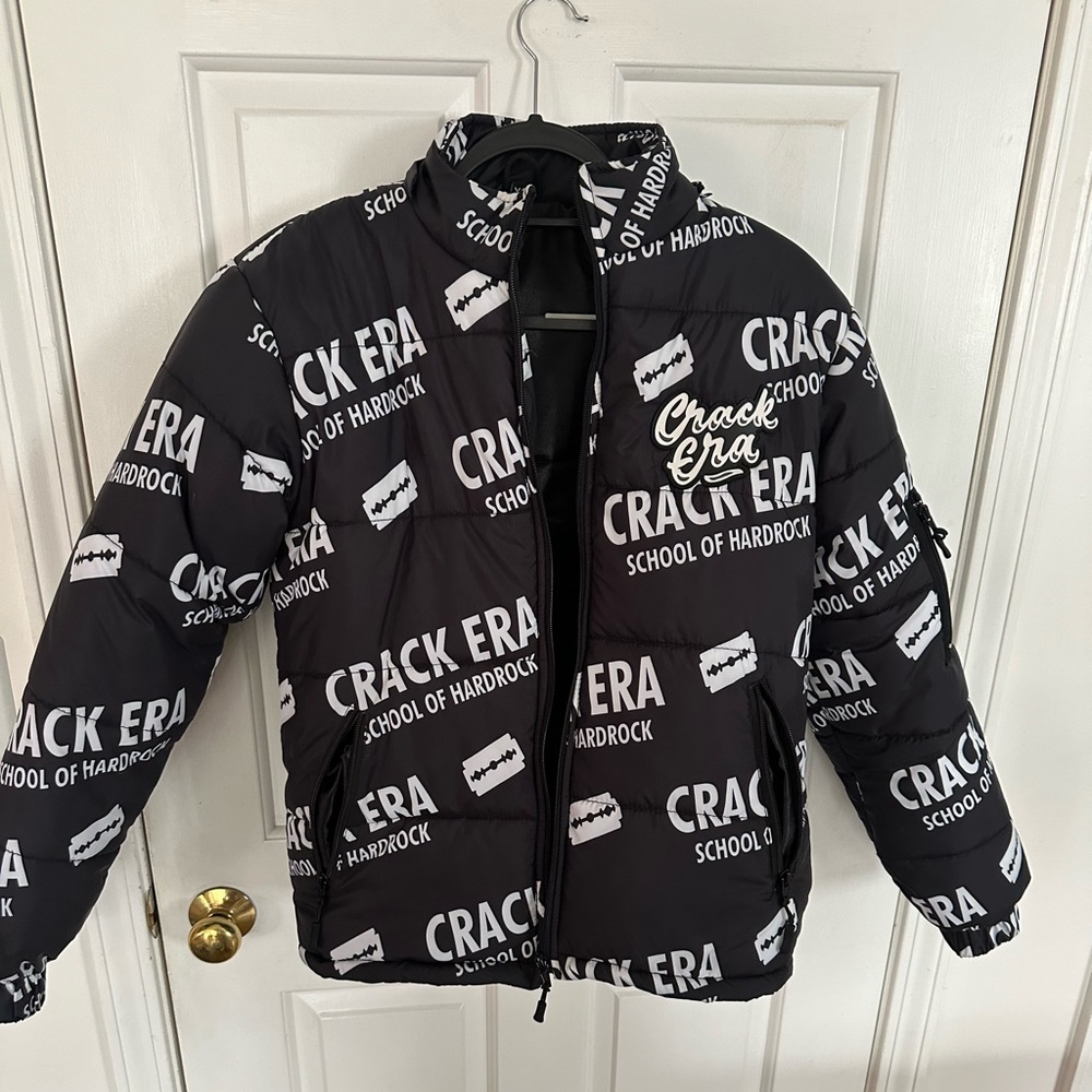 Crack era school of hard rock Rochester puffer coat